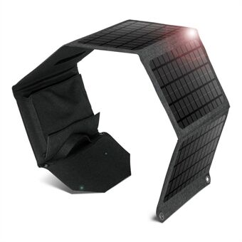 30W foldbart Solar dobbelt USB 5-foldbart Solar oplader til mobiltelefon campingvandring