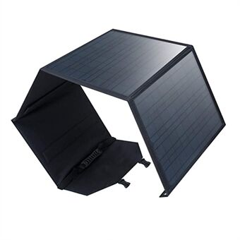 80W foldbart Solar Outdoor 4-foldet hurtigopladning Solar Telefon Power Bank