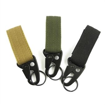 AOTU Tactical Ribbon Buckle Keychain Carabiner Nylon Belt Gear Keeper - Tilfældig farve