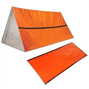 Emergency Survival Life Poncho Vandtæt campingudstyr Outdoor tæppe Genanvendeligt termisk poncho regnfrakke med sovepose