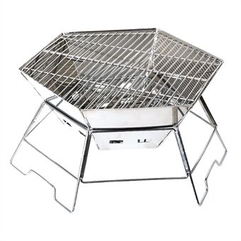 HALIN grill i rustfrit Steel , kulgrill, sekskantformet BBQ -værktøjssæt til Outdoor picnic/ BBQ