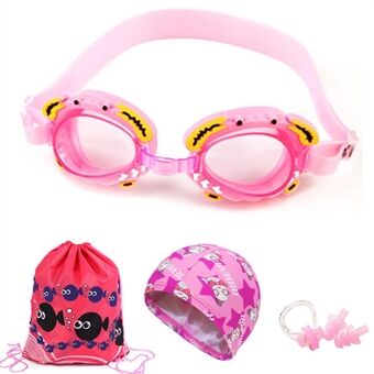 Children Swimming Goggles Eyeglasses Anti-Fog Adjustable UV Protection Set