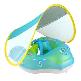 SWIMBOBO oppustelig Ring Spædbarnsflydeliggende svømmetræner med solsejl