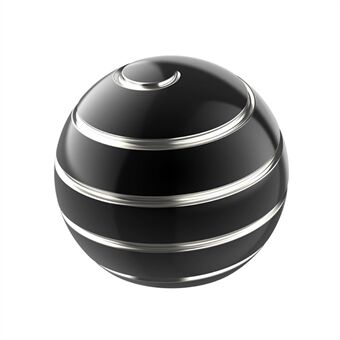 Sølvstrengs roterende kugle aluminiumslegering desktop dekompression sfærisk gyro fidget legetøj, diameter: 45 mm
