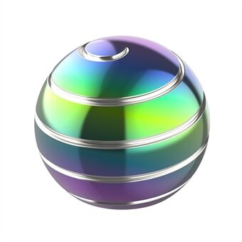 Sølvstreng, roterende bold Stress Relief Desktop sfærisk Gyro Fidget Legetøj, Diameter: 45 mm - Flerfarvet