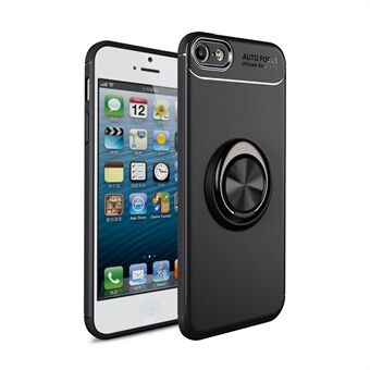 LENUO for iPhone 5 / iPhone 5S / iPhone SE 2013 inch Case [Metal Ring Bracket] TPU Case Built-in Magnetic Metal Sheet