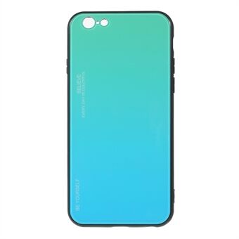 Gradient Color Glass + PC + TPU Hybrid Phone Case for iPhone 6s / 6 
