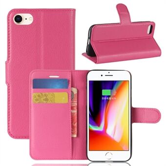 Stand Feature Litchi Skin PU Leather Wallet Magnetic Protective Cover for iPhone 7/8 /SE (2020)/SE (2022)
