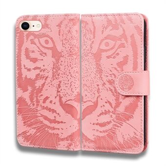 Imprinted Tiger Pattern Stand Leather Wallet Case for iPhone SE (2020)/8/7 /SE (2022)