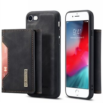 DG.MING M2-serien multifunktionel magnetisk aftagelig tegnebog Kickstand Flip Hybrid Case Cover til iPhone 7 / iPhone 8 / iPhone SE 2020/2022