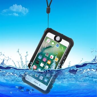 REDPEPPER PC + TPU vandtæt etui til iPhone 7 / iPhone 8 / iPhone SE 2020/2022, IP68 undervandsforseglet støvtæt cover - sort