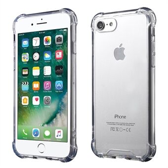 Til iPhone SE (2020)/SE (2022)/8/7  Drop-resistent TPU Edge + klar akryl telefoncover Anti-ridse telefoncover - gennemsigtig
