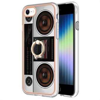 YB IMD-serien-20 Style D til iPhone 7 / 8 / SE (2020) / SE (2022) Anti-Fald 2.0 mm TPU etui Kickstand IMD elektroplateret telefoncover