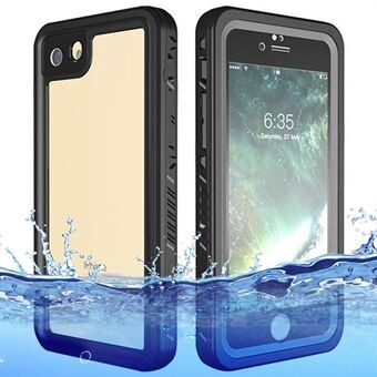 FS-serien IP68 vandtæt etui til iPhone 7 / 8 / SE (2020) / SE (2022), gennemsigtig bagside, fuld kropsbeskyttende telefoncover.