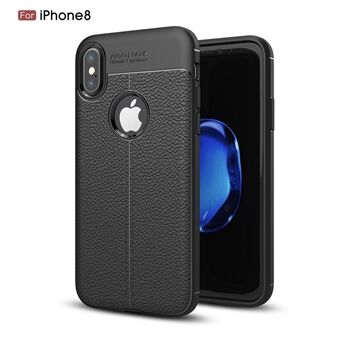 For iPhone XS / X/10  Litchi Grain Soft TPU Case Mobile Phone Cover