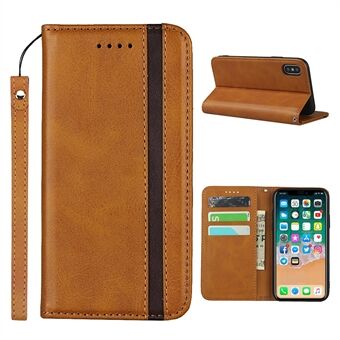 Auto-absorbed Texture Leather Stand Phone Case with Wallet Design for iPhone X / iPhone XS