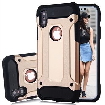 Til iPhone X / XS  Drop-sikker mobiltelefon taske Blød TPU + hård PC Hybrid beskyttelsescover