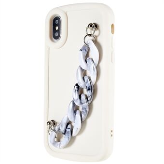 Til iPhone X / XS 5,8 tommer TPU-telefoncover med marmorrem Blødt mat anti-drop stødsikkert cover