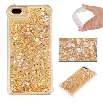Drop-proof Dynamic Glitter Pailletter Liquid Quicksand TPU-cover til iPhone 8 Plus/7 Plus/6s Plus/6 Plus