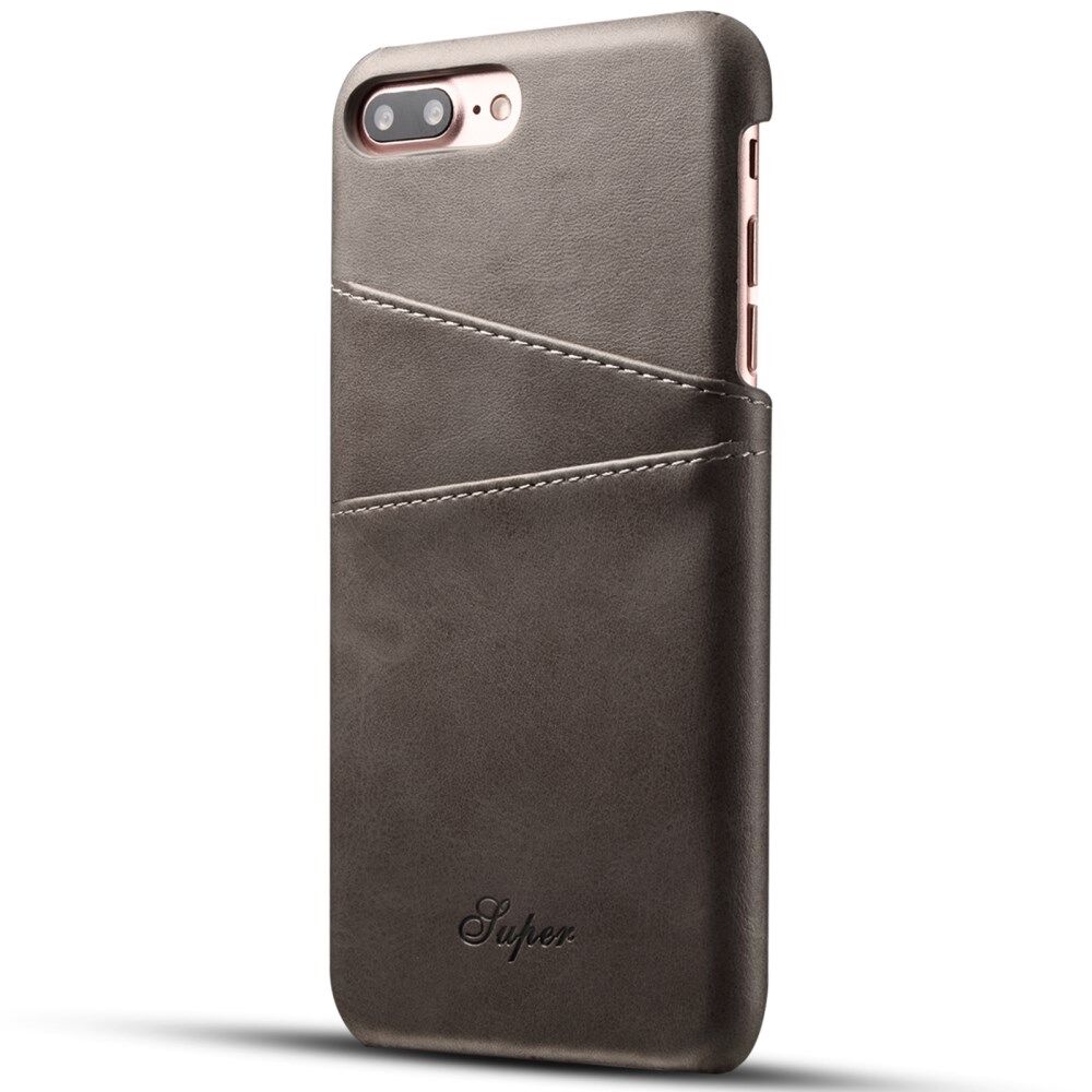 SUTENI PU læderbelagt pc-taske telefonbeskytter kortholdere til iPhone 8 Plus /7
