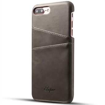 SUTENI PU læderbelagt pc-taske Drop-sikker telefonbeskytter med kortholdere Design til iPhone 8 Plus /7 Plus 
