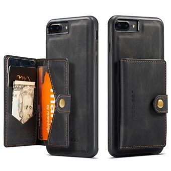 JEEHOOD For iPhone 7 Plus /8 Plus  Leather Coated TPU Case Detachable Magnetic Wallet Kickstand Phone Cover