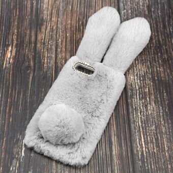 Rabbit Shape Warm Fur TPU Bagcover til iPhone 8 Plus / 7 Plus 