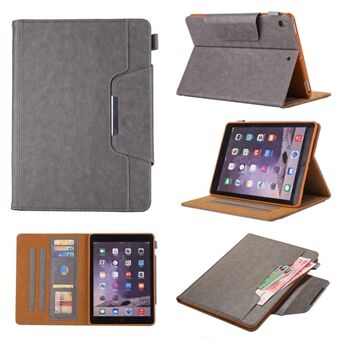 Crazy Horse Leather Wallet Stand Smart Casing for iPad  (2018)/ (2017)/ (2016)/Air 2/Air