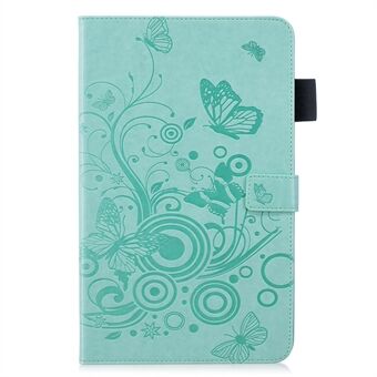 Imprinted Butterfly Flower PU læder tablettaske til iPad  (2018) /  (2017) / iPad Pro  (2016) / Air 2 / Air