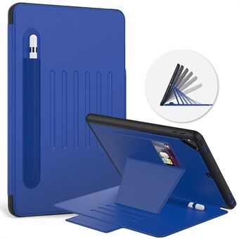 Creative Magnetic Multi-angle Stand Card Holder Læder Tablet Shell med Stylus Slot til iPad  (2018)/(2017)