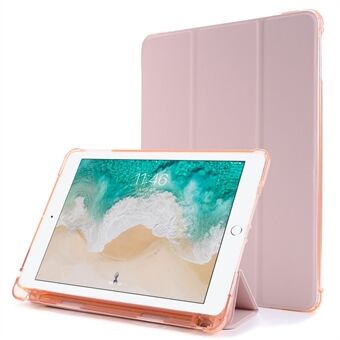 Shockproof Anti-scratch Anti-dust Tri-fold Stand Leather Tablet Case with Pen Slot for iPad  (2018)