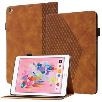 Scratch stilfuldt Rhombus -mønster Autoabsorberet læder-tablet-beskyttende etui Kortpladser Cover til iPad Air (2013) / iPad Air 2 / iPad  (2018) (2017)