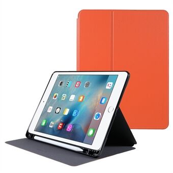 X-LEVEL Kevlar Series Carbon Fiber Texture Stand PU Læder Beskyttende Smart Tablet Cover med blyantholder til iPad  (2017)/(2018) / Air (2013)/Air 2 / iPad Pro  (2016)