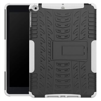 For iPad 9.7 (2018) / 9.7 (2017) Tyre Pattern Kickstand Hybrid PC + TPU Protective Case