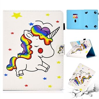 Patterned 10-inch Tablet Universal PU Leather Stand Case for iPad 9.7 (2018) / Lenovo Tab 4 10 Plus etc