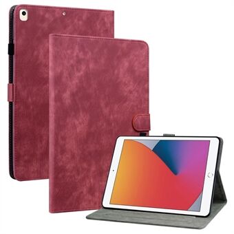 Til iPad  (2017) / (2018) / Air (2013) / Air 2, anti-ridse Stand Case Cute Tiger mønster påtrykt TPU+PU lædercover med kortplads, Auto Wake / Sleep Tablet etui