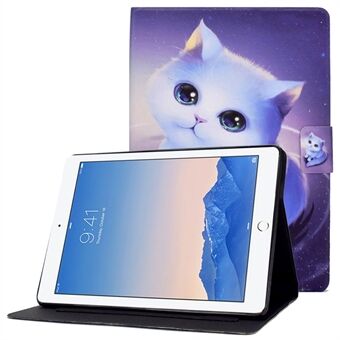 Til iPad Air (2013) / Air 2 / iPad  (2017) / (2018) PU-lædermønster til udskrivning af tablettaske Magnetlås Stand med kortholder