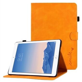 Til iPad Air (2013) / Air 2 / iPad 9,7-tommer (2017) / (2018) Ensfarvet stødsikker etui Anti-Fall Læder Folio Flip Cover Mønster påtrykt Tablet Stand Case med kortpladser