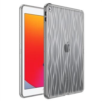 Blødt TPU-cover til iPad 9,7-tommer (2017) / (2018) Wave Texture Transparent Tablet-beskyttelsesetui