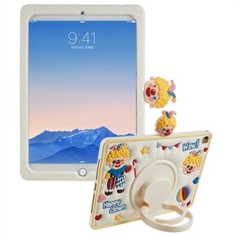 Tablet-etui til iPad Air (2013) / Air 2 / iPad 9,7-tommer (2017) / (2018) Rotary Kickstand Happy Clown PC+Silicon Cover