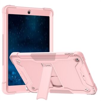 Til iPad 9,7-tommer (2017) / (2018) Tablet-etui 3-i-1 kraftigt silikone + PC Kickstand Cover