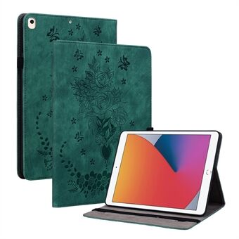Til iPad Air (2013) / Air 2 / iPad 9,7" (2017) / (2018) PU- Stand Shell Butterfly Rose påtrykt tabletetui med kortpladser