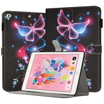 Til iPad 9,7-tommer (2017) / (2018) / iPad Air (2013) / Air 2 PU læder tablettaske Mønstertryk Stødsikkert cover med kortholder