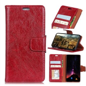 For iPhone XR  Shockproof Phone Case Nappa Texture Split Leather Flip Folio Cover Protective Phone Shell with Stand Wallet