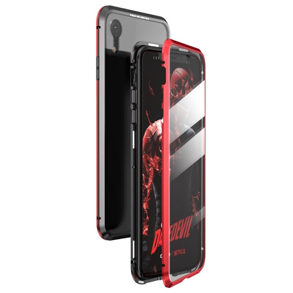Uegnet skuffet Bytte Magnetic Adsorption Metal Frame + Transparent Tempered Glass Full  Protection All-Wrapped Case for iPhone XR