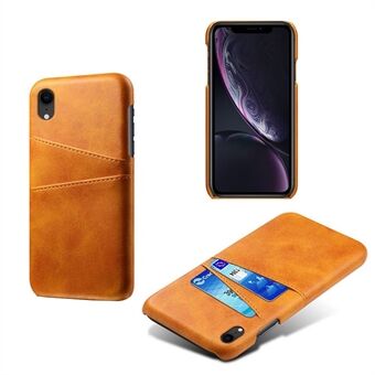 KSQ Læder Hardcover til iPhone XR m/kortholdere - Orange