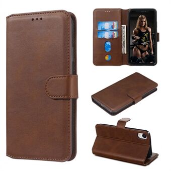 For iPhone XR  Solid Color Flip Leather Wallet Mobile Phone Covering