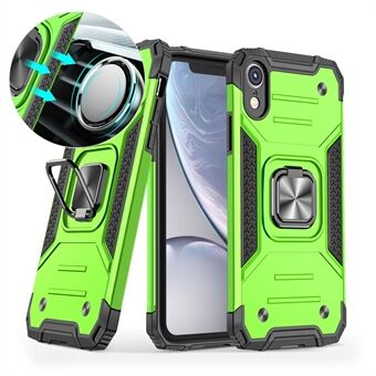 Armor Style Ring Kickstand Detachable TPU + PC Hybrid Shell with Metal Sheet for XR 