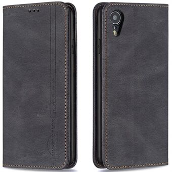 BINFEN FARVE Anti-swiping Design Anti-kollision Autoabsorberet magnetisk lukning PU-læder telefontaske Stand Wallet Cover til iPhone XR 