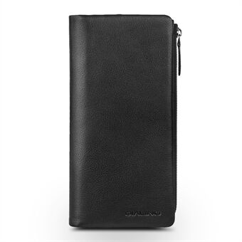 QIALINO Genuine Leather Pouch Clutch Purse for iPhone XS Max / 8 Plus / 7 Plus/7 Samsung Note7 Etc